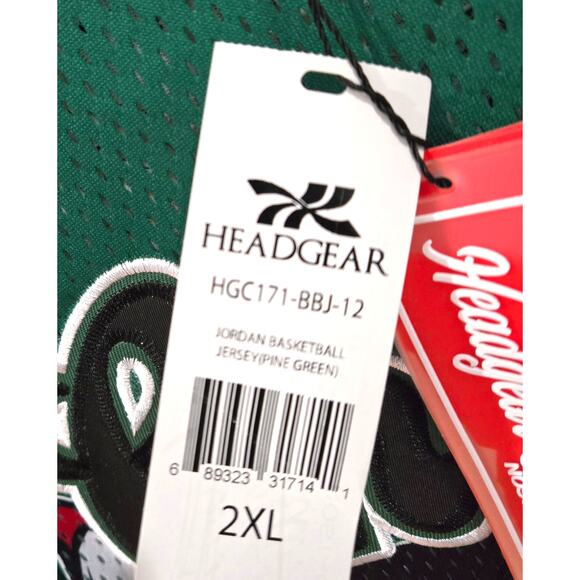 HeadGear Classics Nostalgia Sz 2XL Pine Green  Michael Jordan Basketball Jersey - Picture 3 of 8